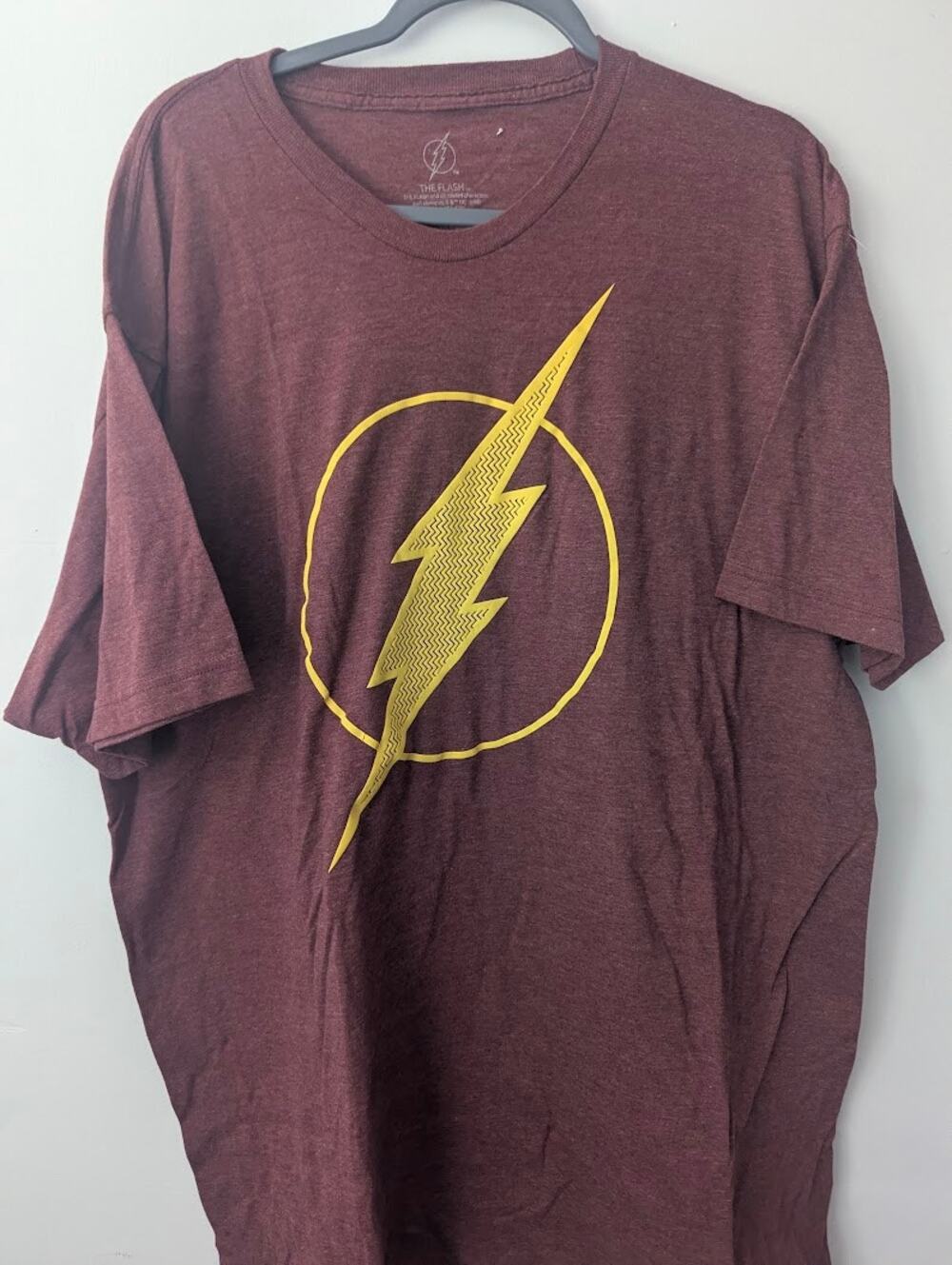 Flash Men’s 3XL Red Graphic T-Shirt DC Comics Lightning Bolt Tee
